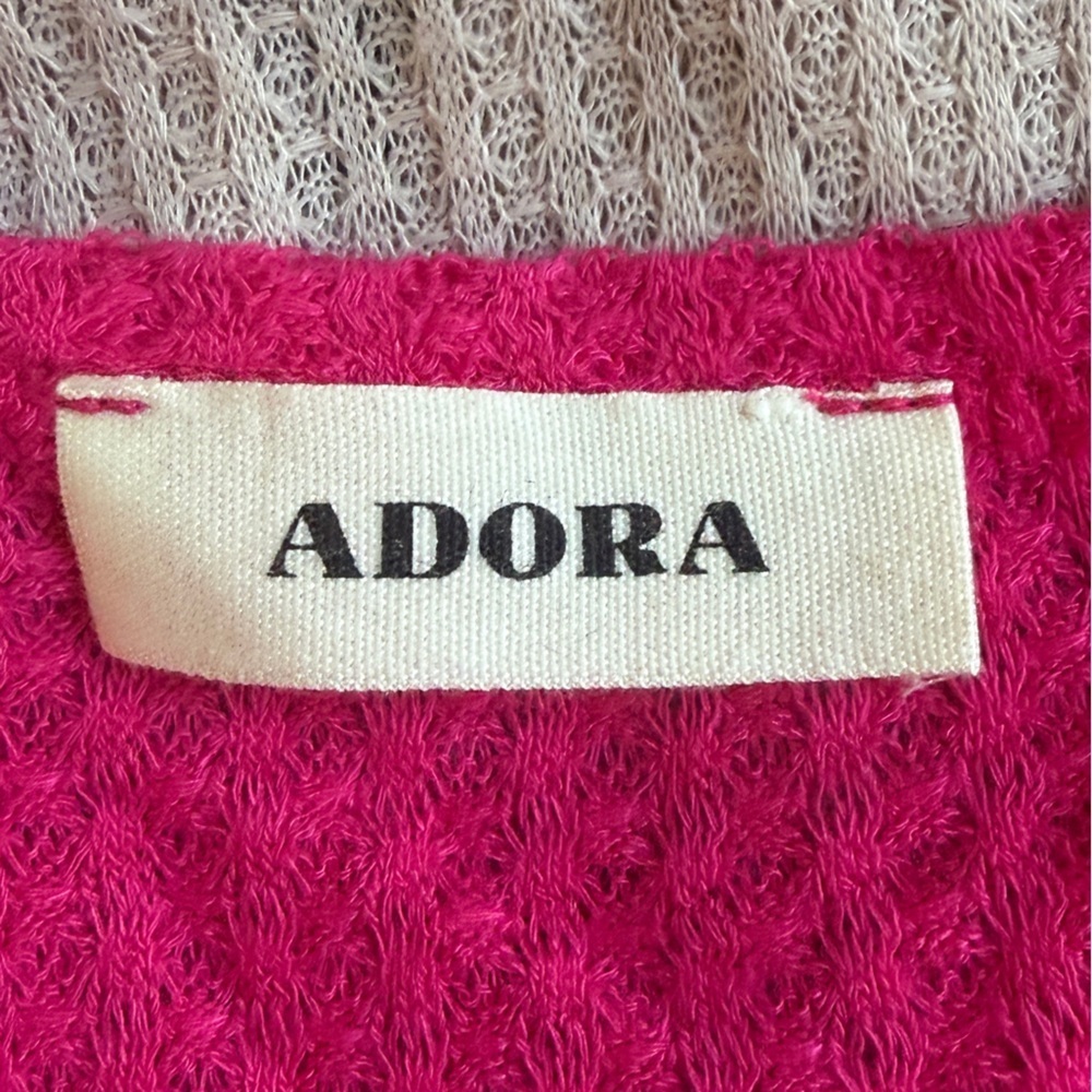 Adora Colorblock Waffle Knit Tie Front Top - Picture 4 of 5